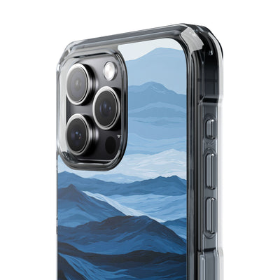 Cerulean Ridges · Clear Impact Magnetic Phone Case for iPhone · Blue