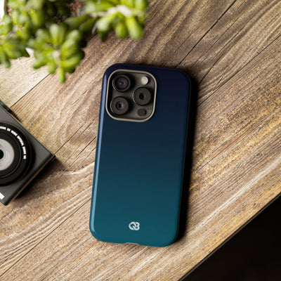 Teal Tough Phone Case for iPhone - Abyss Teal Haze