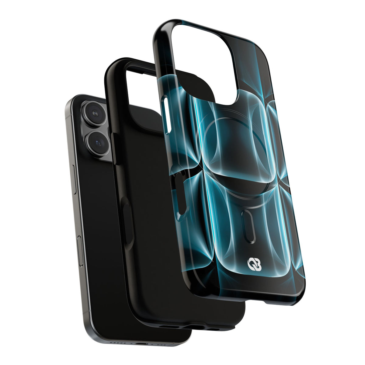 Translucent Cyber Grid · Tough 2.0 Magnetic Phone Case for iPhone · Teal