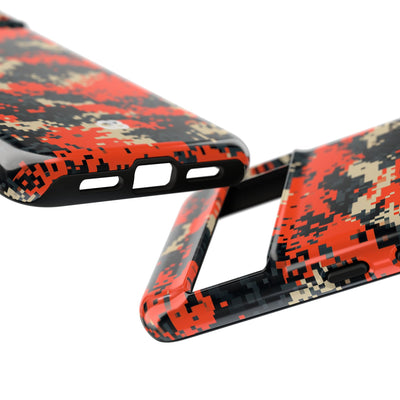 Signal Pixel Camo · Tough Phone Case for Pixel ·  Orange