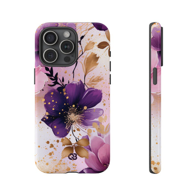 Gilded Violet Bloom · Tough Phone Case for iPhone