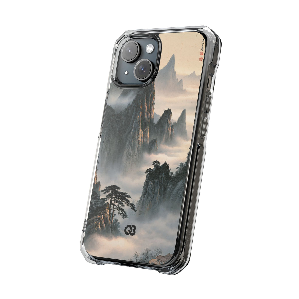 Sacred Mountain Mist · Clear Impact Magnetic Phone Case for iPhone · Beige