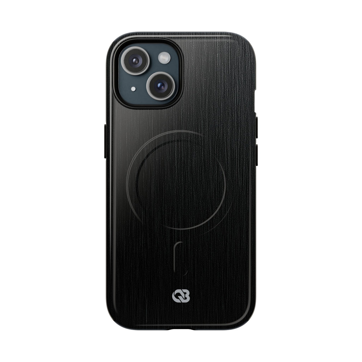 Obsidian Brushed Steel · Tough 2.0 Magnetic Phone Case for iPhone · Black