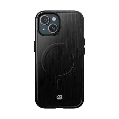 Obsidian Brushed Steel · Tough 2.0 Magnetic Phone Case for iPhone · Black