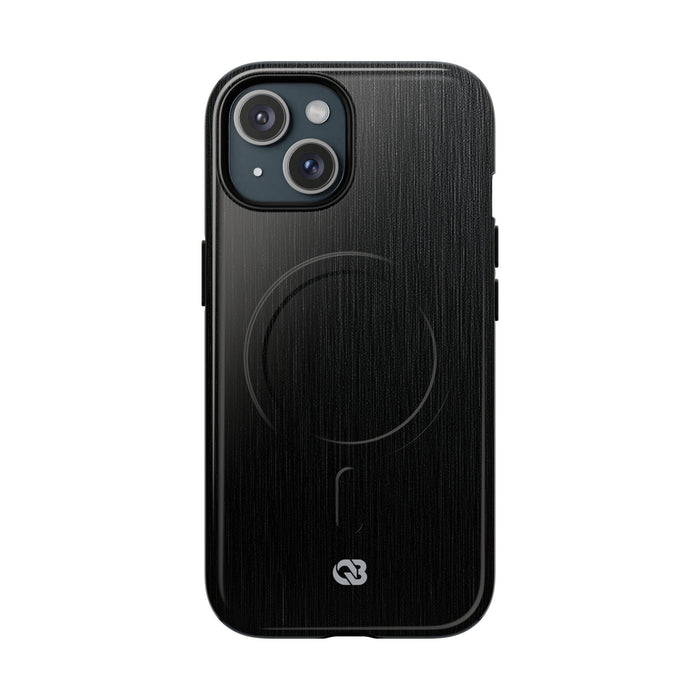 Obsidian Brushed Steel · Tough 2.0 Magnetic Phone Case for iPhone · Black