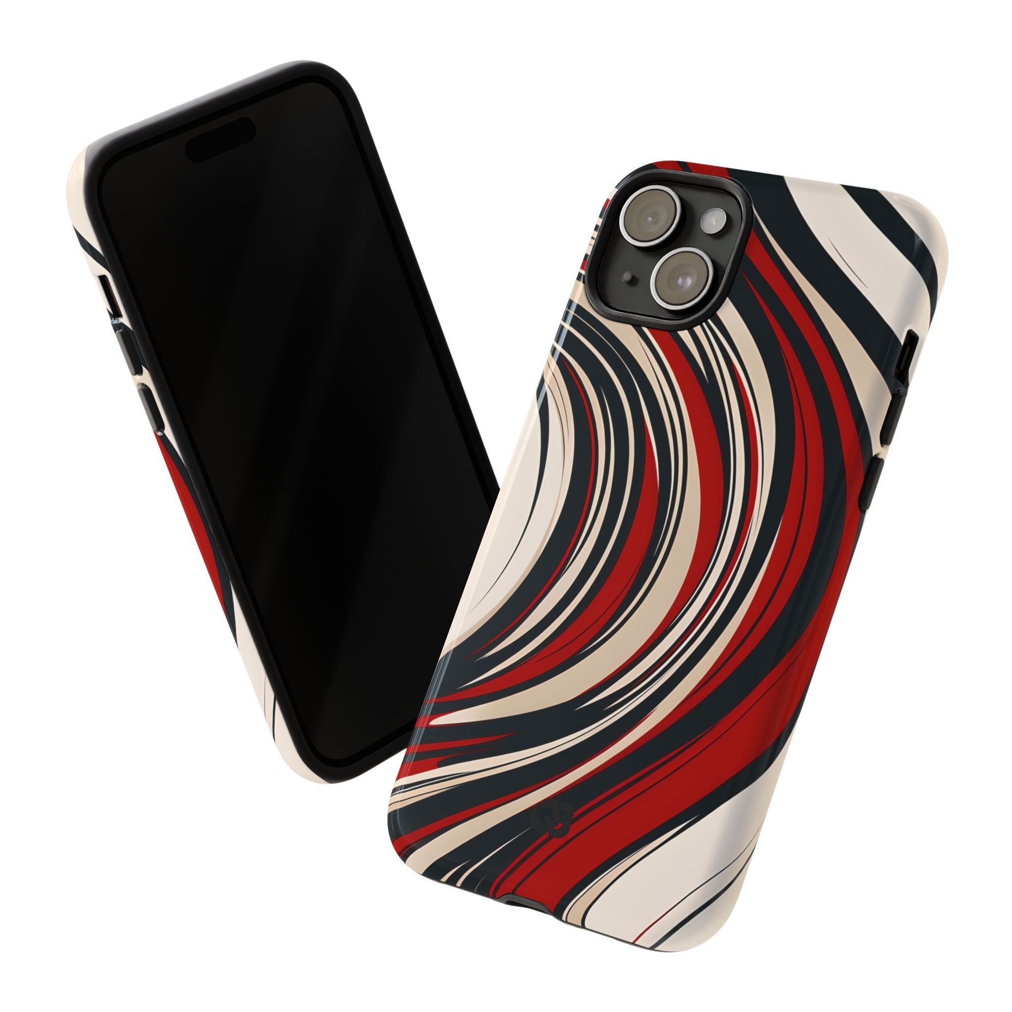 Karmesin Fluss Wellen · Tough Handyhülle für iPhone