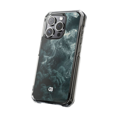 Luminescent Vapor Drift · Clear Impact Magnetic Phone Case for iPhone · Teal