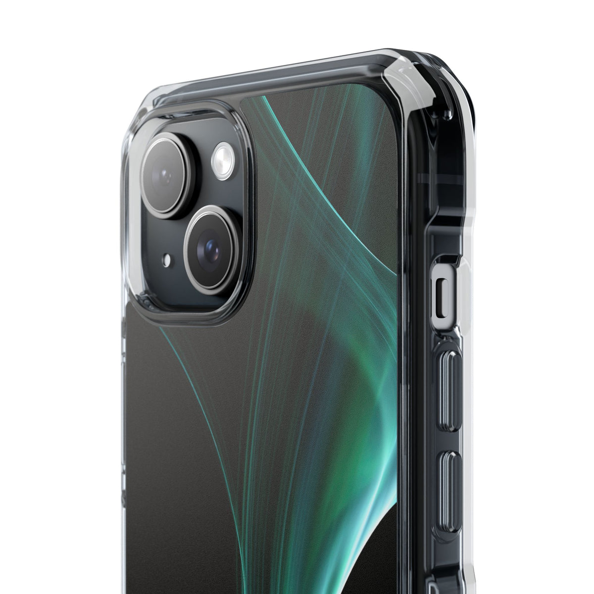 Emerald Lumen · Clear Impact Magnetic Phone Case for iPhone · Green