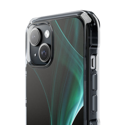 Emerald Lumen · Clear Impact Magnetic Phone Case for iPhone · Green