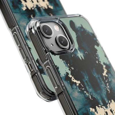 Rorschach Ink Void · Clear Impact Magnetic Phone Case for iPhone ·  Black