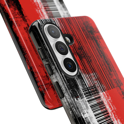 Distorted Barcode · Tough Phone Case for Samsung · Black