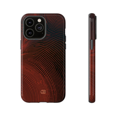 Red Tough Phone Case for iPhone - Terracotta Nerve Map