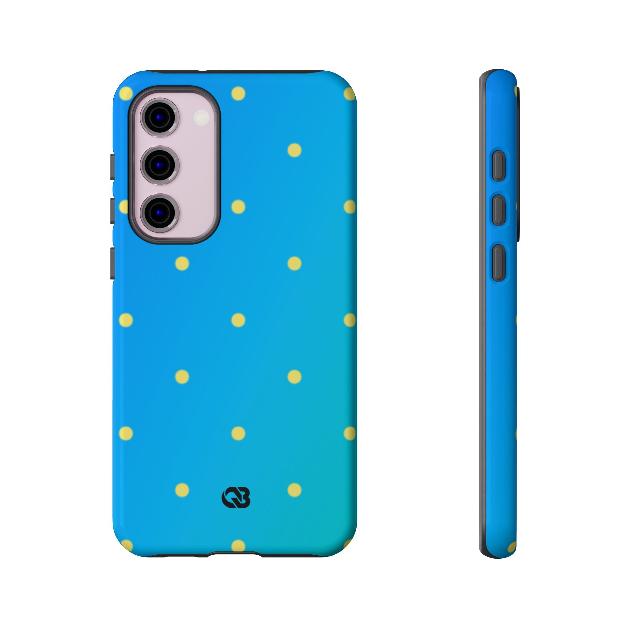Cyan Sun Dots · Tough Custodia per Samsung