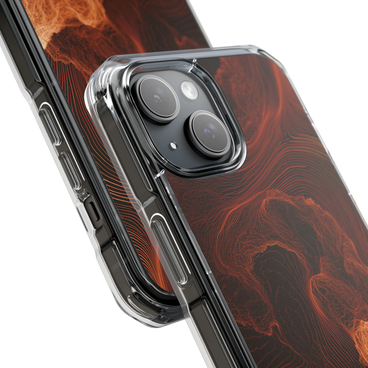 Amber Filament · Clear Impact Magnetic Phone Case for iPhone · Orange