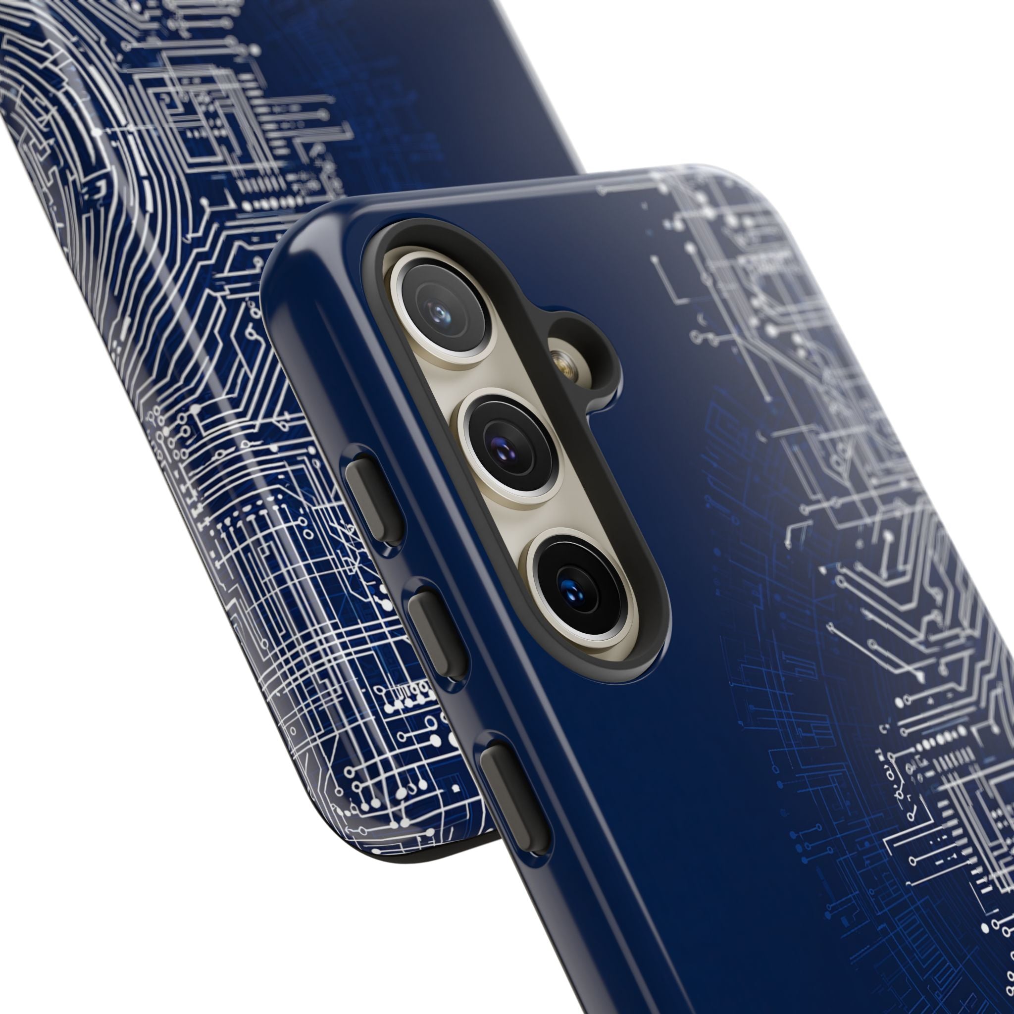 Blue Tough Phone Case for Samsung - Cobalt Circuit Logic