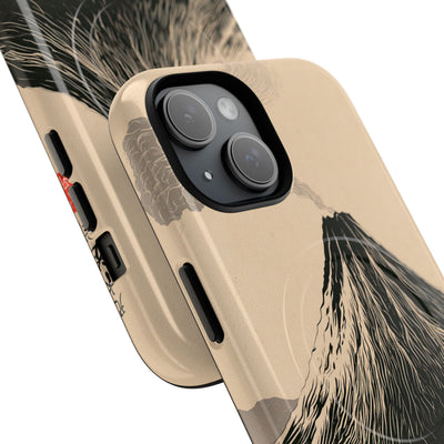 Beige Tough 2.0 Magsafe Phone Case for iPhone - Obsidian Ink Summit
