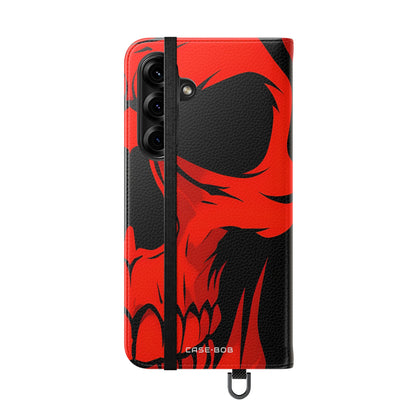 Dual Skulls RedBlue - Samsung S25+ Case - Wallet