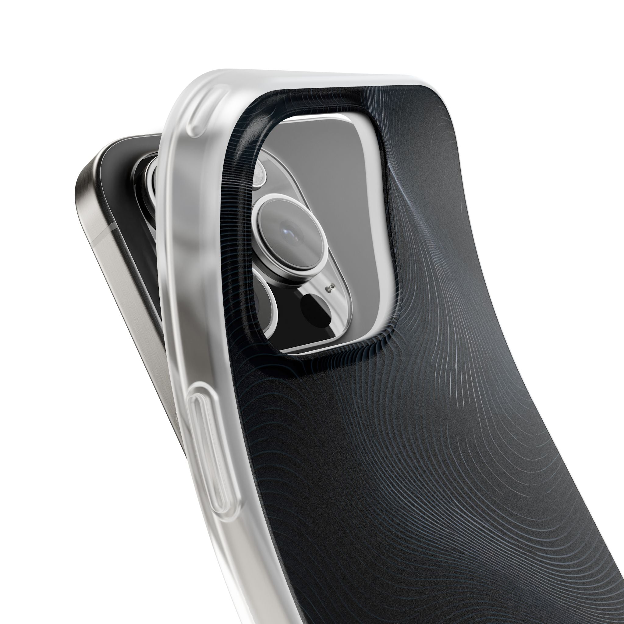 Black Lite Phone Case for iPhone - Obsidian Ridge Flux