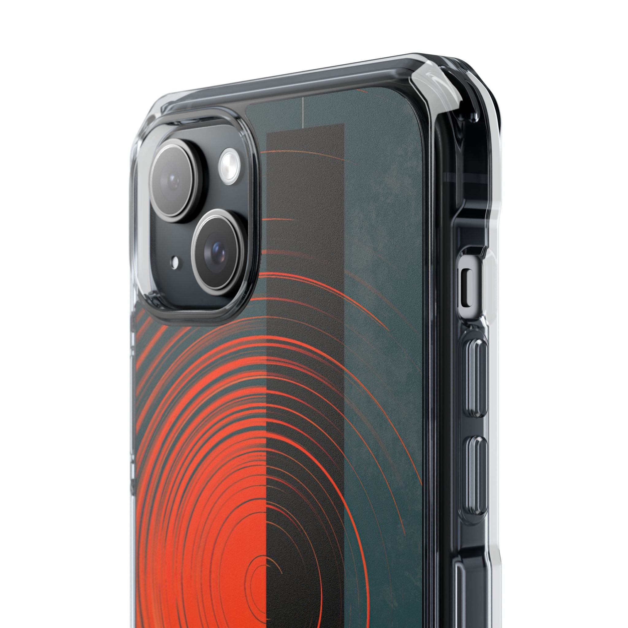 Teal Impact MagSafe Phone Case for iPhone - Burnt Slate Radial