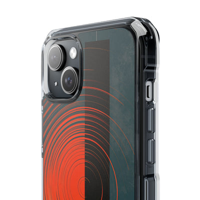 Teal Impact MagSafe Phone Case for iPhone - Burnt Slate Radial