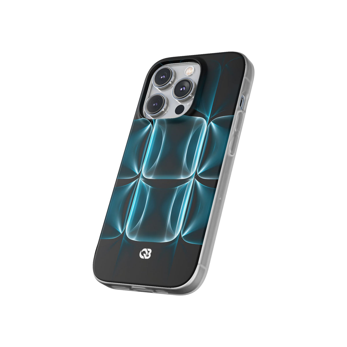 Translucent Cyber Grid · Lite Phone Case for iPhone ·  Teal