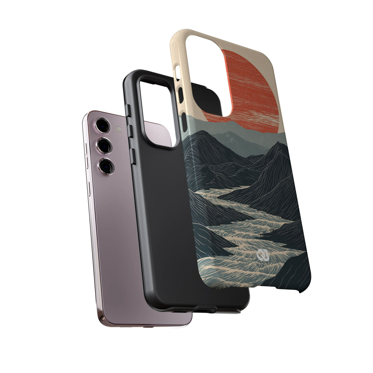 Crimson Ridge Horizon · Tough Phone Case for Samsung · Black
