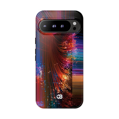 Black Tough Phone Case for Google Pixel - Cyber Optic Streak
