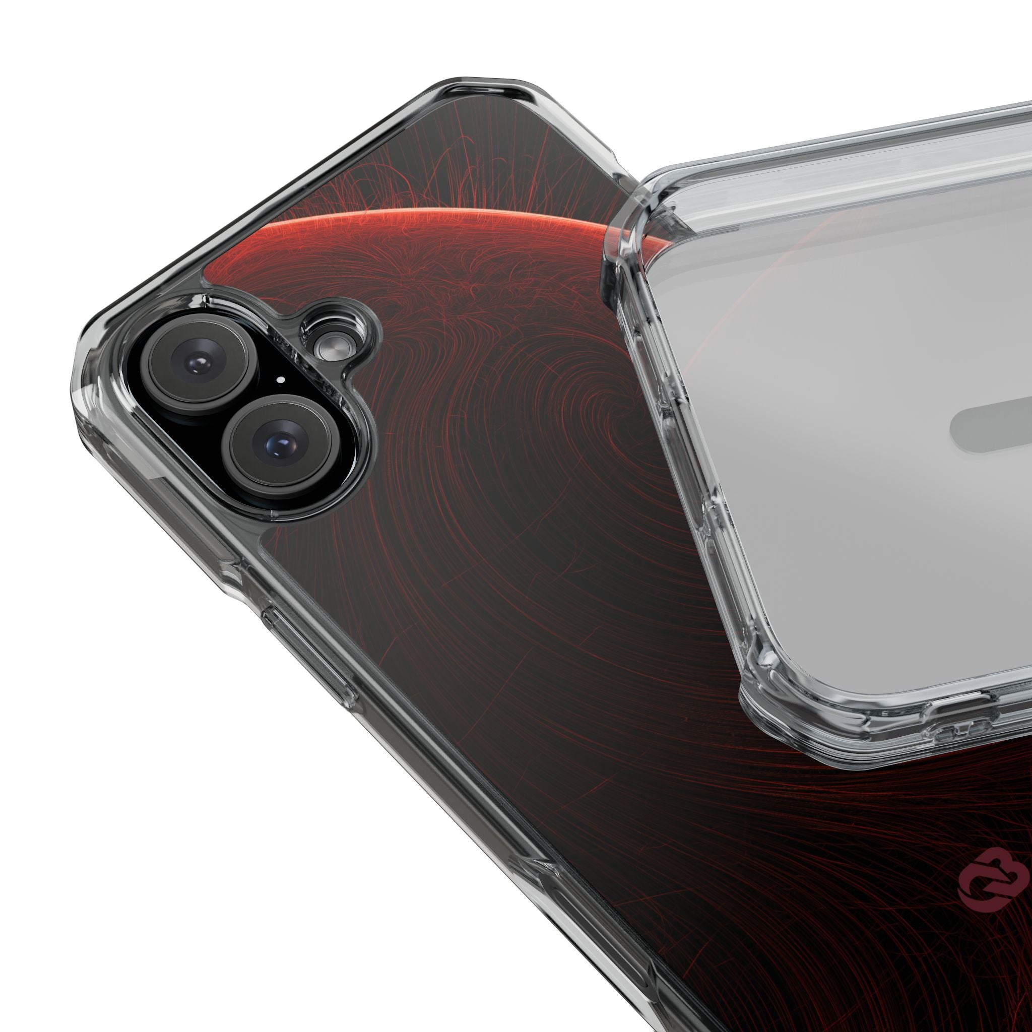 Red Impact MagSafe Phone Case for iPhone - Crimson Flare Flux