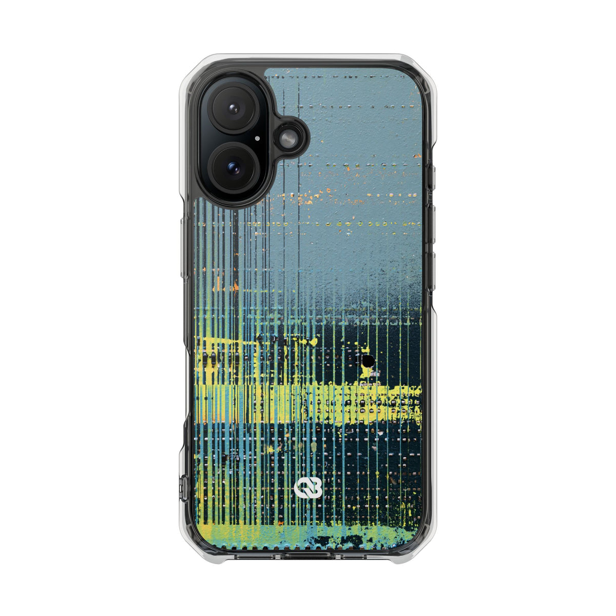 Acid Raster Circuit · Clear Impact Magnetic Phone Case for iPhone · Teal