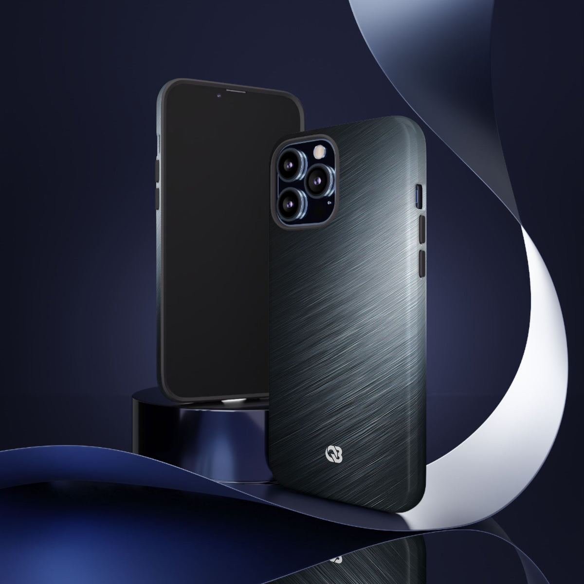 Brushed Obsidian Steel · Tough Phone Case for iPhone · Grey