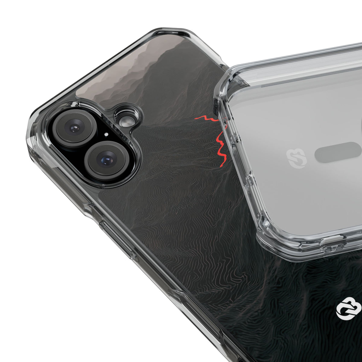 Crimson Ridge Pass · Clear Impact Magnetic Phone Case for iPhone ·  Black