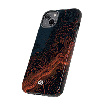 Black Tough Phone Case for iPhone - Volcanic Basalt Map