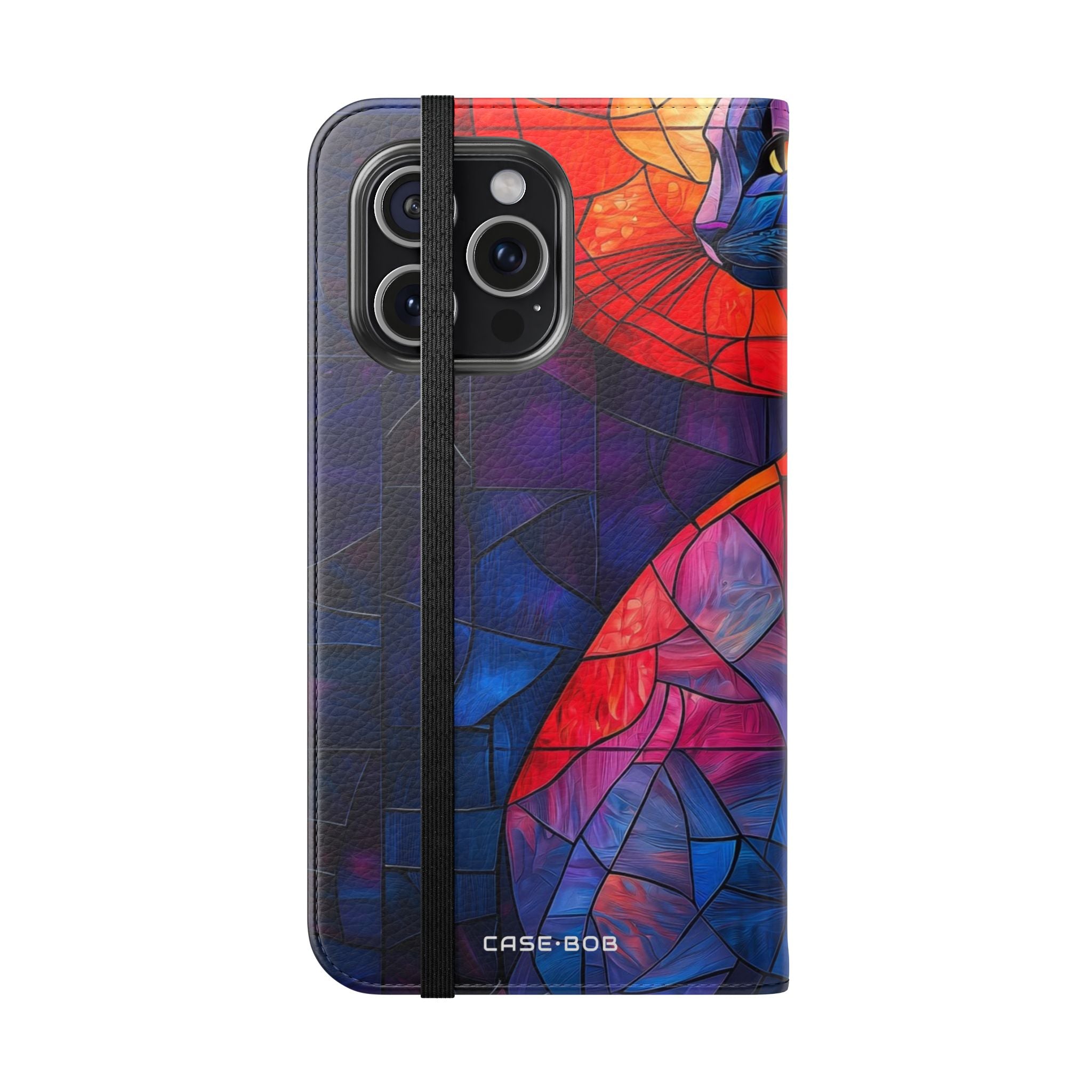 Stained Glass Cat - iPhone 15 Pro Max Case - Wallet