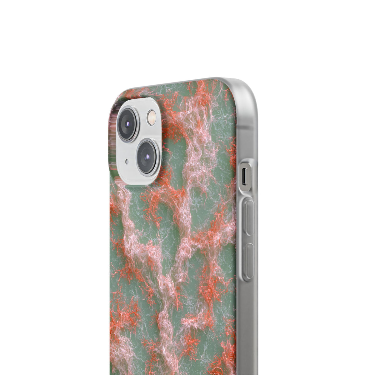 Coral Pixel Matrix · Lite Phone Case for iPhone ·  Green