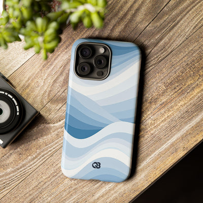 Blue Tough Phone Case for iPhone - Glacial Indigo Flow