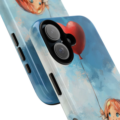 Crimson Heart Sky · Tough Phone Case for iPhone