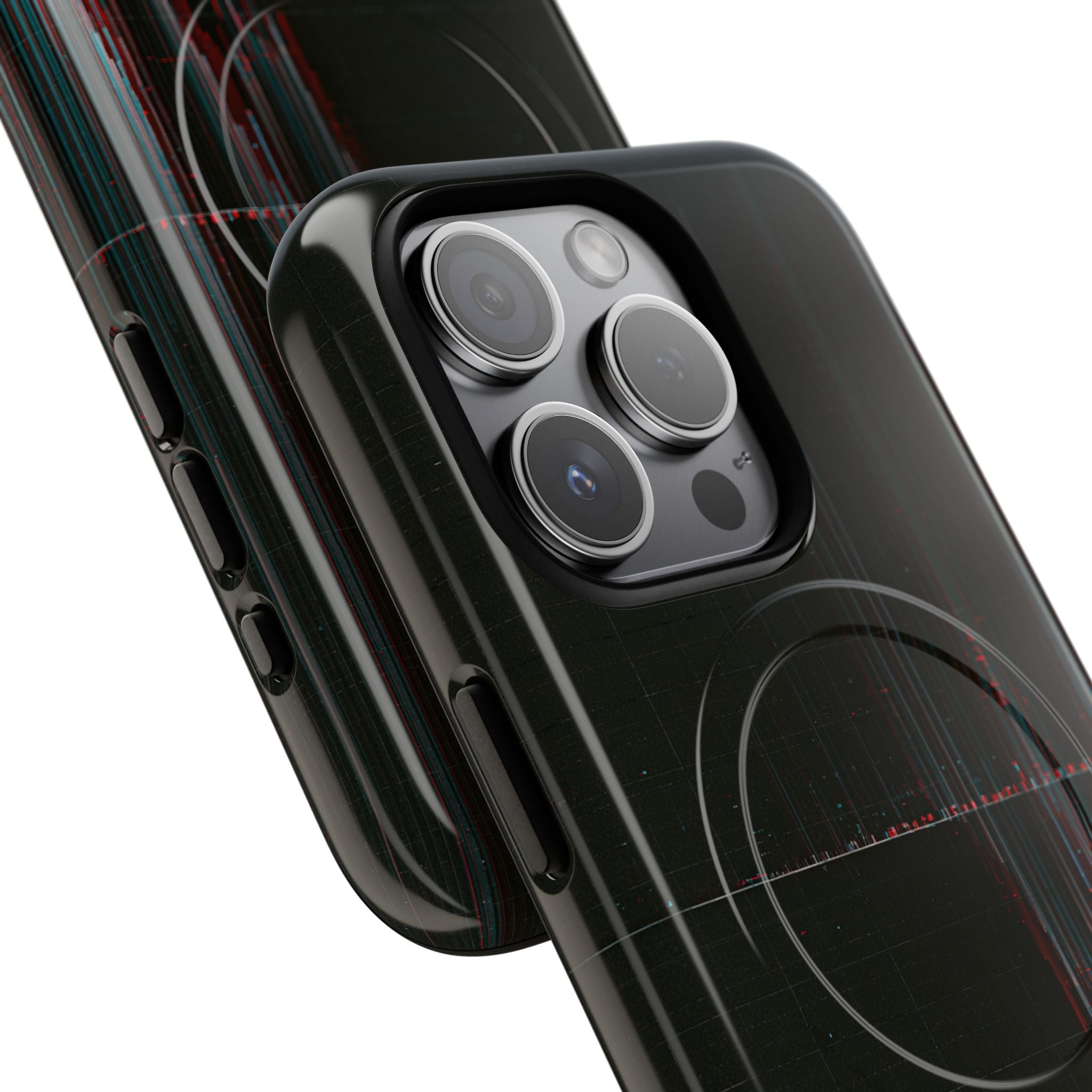 Black Tough 2.0 Magsafe Phone Case for iPhone - Corrupted Data Stream