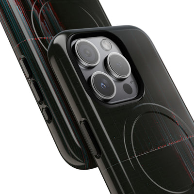 Black Tough 2.0 Magsafe Phone Case for iPhone - Corrupted Data Stream
