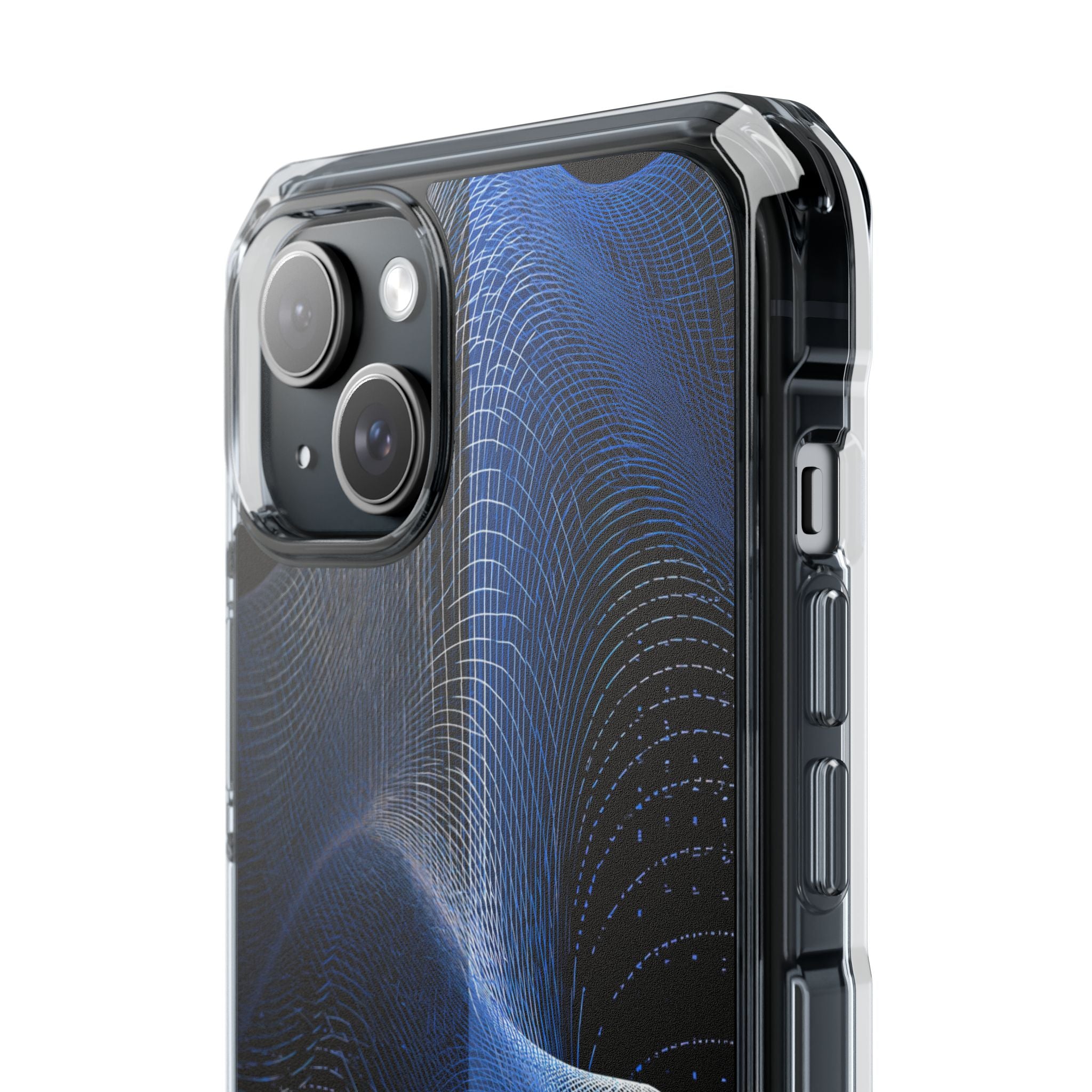 Blue Impact MagSafe Phone Case for iPhone - Electric Blue Flux