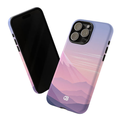 Purple Tough Phone Case for iPhone - Lavender Alpine Dawn
