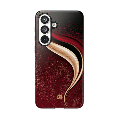 Gilded Crimson Flow · Tough Phone Case for Samsung · Red