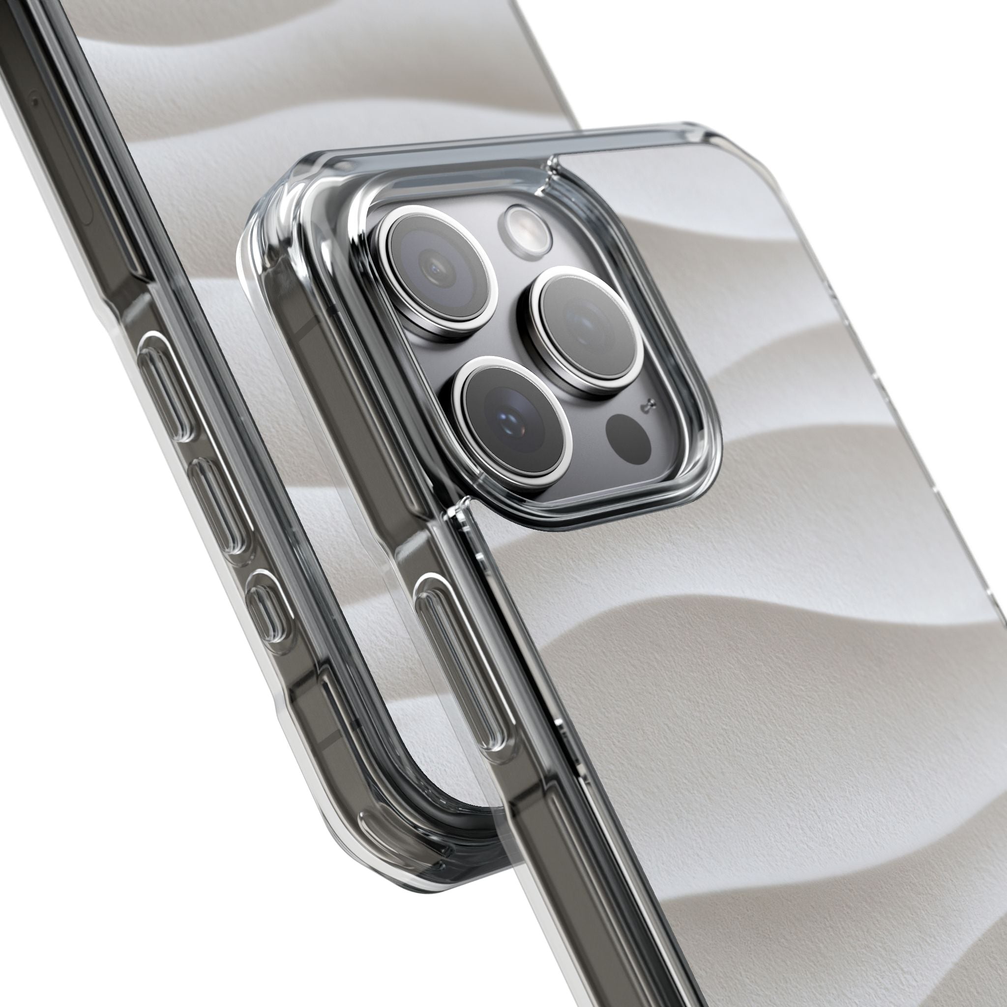 White Impact MagSafe Phone Case for iPhone - Arctic Flow Ridges