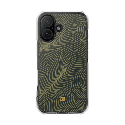 Green Impact MagSafe Phone Case for iPhone - Dark Olive Plume