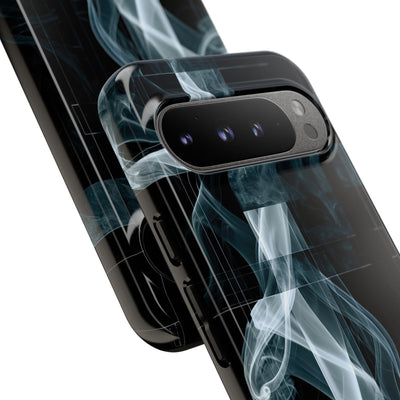 Black Tough Phone Case for Google Pixel - Arctic Vapor Grid