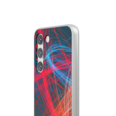 Neon Fiber Stream · Lite Phone Case for Samsung · Red
