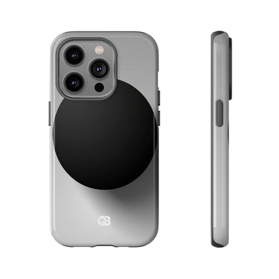 Grey Tough Phone Case for iPhone - Matte Onyx Sphere