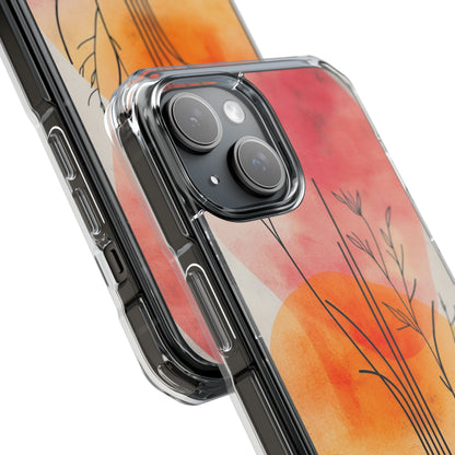 Branching Stems Sunset iPhone 15 Case - Impact