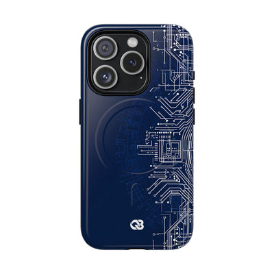 Blue Tough 2.0 Magsafe Phone Case for iPhone - Cobalt Circuit Logic