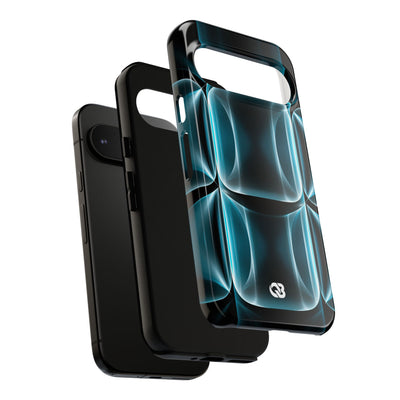 Translucent Cyber Grid · Tough Phone Case for Pixel ·  Teal