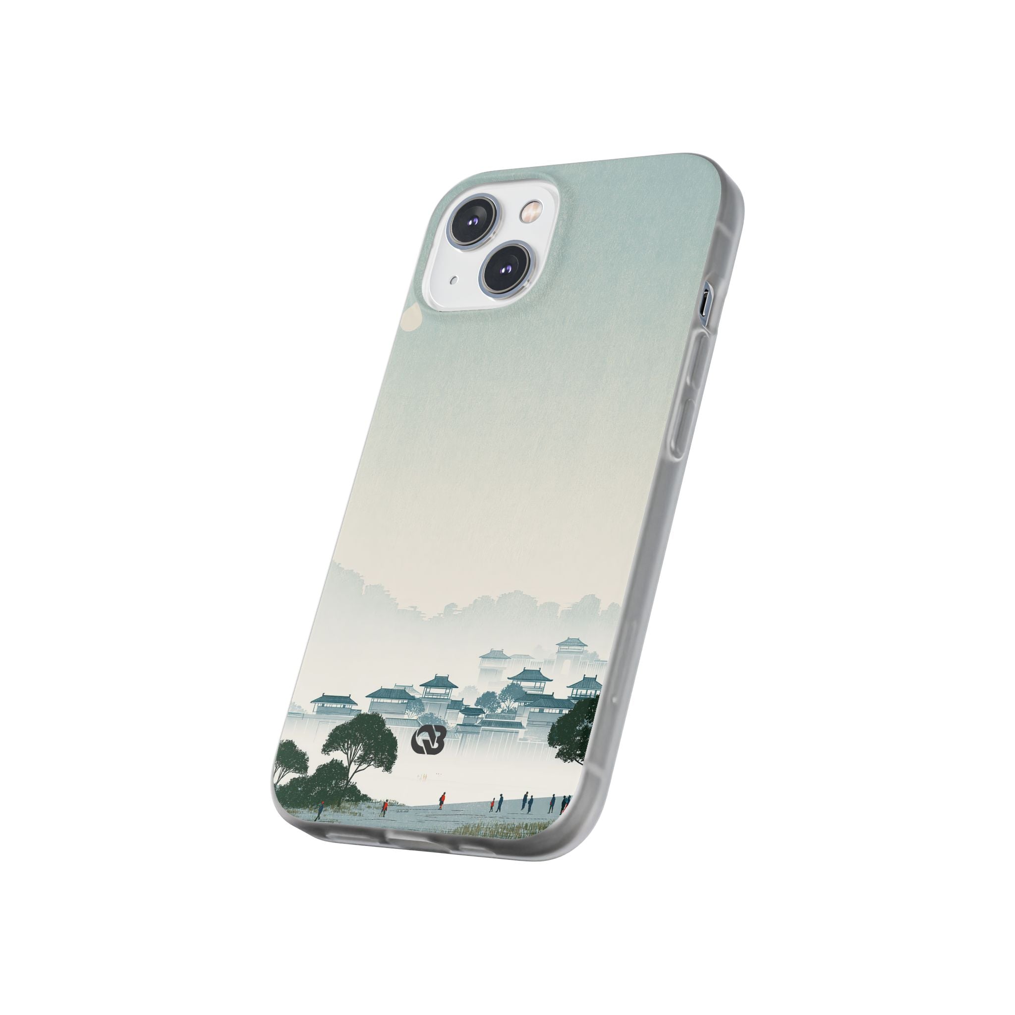 Blue Lite Phone Case for iPhone - Mist Valley Pagoda
